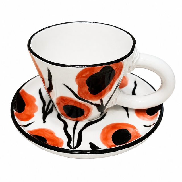 Ceramic Cup and Saucer Set