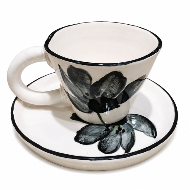 Ceramic Cup and Saucer Set